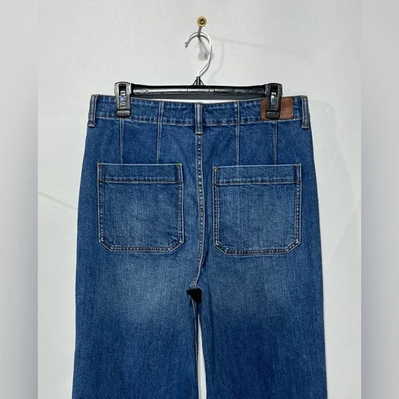 Johnny Was Shuri Floral Embroidered High-Rise Wide Leg Jeans Size 29 Inseam‎ - Picture 6 of 11